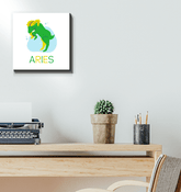 Aries Wrapped Canvas 12x12 | Zodiac Series 4 - Beyond T-shirts
